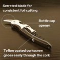 thumbnail image 3 of Professional Double Lever Wine and Bottle Opener Corkscrew Waiter Waitress Server Bartender (Black and Burgandy 2 Pack or 1 Black or 1 Burgandy) (1, Black), 3 of 4