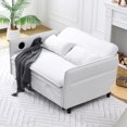 thumbnail image 5 of Newest 65.74-inch beige letter striped fabric multi-functional sofa bed, suitable for bedrooms and living rooms. The armrests and backrests are adjustable., 5 of 9