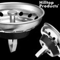 thumbnail image 4 of Paquete De 2 – Filtro Y Tapón Para Fregadero De Cocina, Cesta Combinada Con Clip De Resorte De Repuesto Para Cesta De Drenaje Estándar De 3-1/2 Pulgadas De Acero Inoxidable Y Parte Inferior De Tapón D, 4 of 5