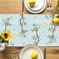 thumbnail image 4 of Burlap Table Runner 36 Inches Long, Easter Rabbit Egg Flower Non-Slip Kitchen Table Runners for Dining Room Everyday Use Party Table Decorations Spring Butterfly Tree Branch Wooden, 4 of 9