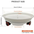 thumbnail image 4 of 2pcs Plant Caddy with Wheels, 13.4" Plant Stand Heavy Duty Plant Dolly with Water Container Loading Capacity 110 lbs, 4 of 7