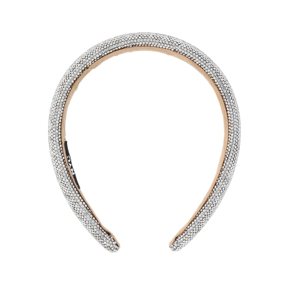 Madden NYC Women's Rhinestone Encrusted Silver Headband