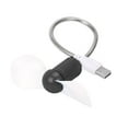 thumbnail image 2 of USB Rechargeable Mini Portable Fan Handheld Travel Folding Fans for Home Office, USB Fan Clip Desk Personal Fan, Table Fans - Black, 2 of 4