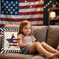 thumbnail image 5 of Clearance Under $5! InsCrazy Pillow Cover 18 X 18" 4th of July Decorations Cushion Covers Star Flag Patriotics Cushion Covers Decor for For Sofa Bedroom Home Decor Big Savings, 5 of 6