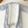 thumbnail image 4 of Lovzfmll Quilted Bodysuits for Newborn Boys Girls, Soft Plush Jumpsuit, Cozy Fleece Hooded Romper, Warm Winter Sleepwear Loungewear for 0-3 Years, 4 of 9