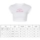 thumbnail image 3 of (Con video) Blanco L estilo ins para mujer 2022 primavera y verano nueva camiseta bordada con letras top ultracorto con chaleco delgado que deja al descubierto el ombligo, 3 of 8