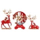 thumbnail image 3 of Estatuas de ciervos Pareja Figuras de renos Decorativas Sentadas De pie Ciervos nórdicos rojo, 3 of 9
