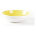thumbnail image 7 of Stoneware Dinnerware Set 18pcs, Coupe Shape - White/Yellow, Service for 6 - Plates, Bowls - Microwave & Dishwasher Safe, 7 of 7