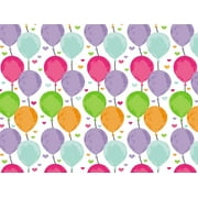 1 Pack, Hearty Balloons Wrapping Paper 30" x 417', Half Ream Roll for Party, Holiday & Events, Made in USA