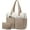 Khaki/Beige, variant on Puffer Tote Bag for Women, Lightweight Work Bag, Travel Tote Bag, Large Shoulder Handbag for Teacher, Nurse, Daily