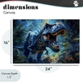 thumbnail image 4 of Stupell Industries Contemporary Blue Toned Dinosaur Roar Canvas Art, 24 x 16, by Creative Studio, 4 of 8