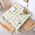 thumbnail image 2 of Pioneer Flower Floral Print Pattern Square Tablecloth, Waterproof Wipeable Spillproof Washable Table Cover for Home Kitchen Party and Daily Decor 42"x42", 2 of 6