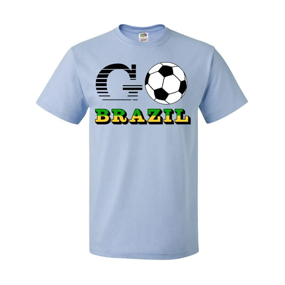 Inktastic Go, Brazil- Soccer, Football T-Shirt