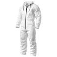 thumbnail image 4 of Men Hooded Long Sleeve Jumpsuit Full Zip Coverall with Multi Pockets for Workwear, 4 of 5