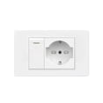 thumbnail image 1 of White Italy Chile Outlet with USB Smart Type-c Fast Charging,Dual USB Wall Socket Chile Plugs Plastic Panel Light Switch Sat TV, 1 of 5