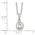 thumbnail image 5 of Auriga Fine Jewelry 925 Sterling Silver Rhodium-plated Polished CZ Necklace for Women 18", 5 of 6