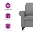 thumbnail image 6 of vidaXL Sofa Chair Living Room Accent Upholstered Chair with Armrest Fabric, 6 of 9