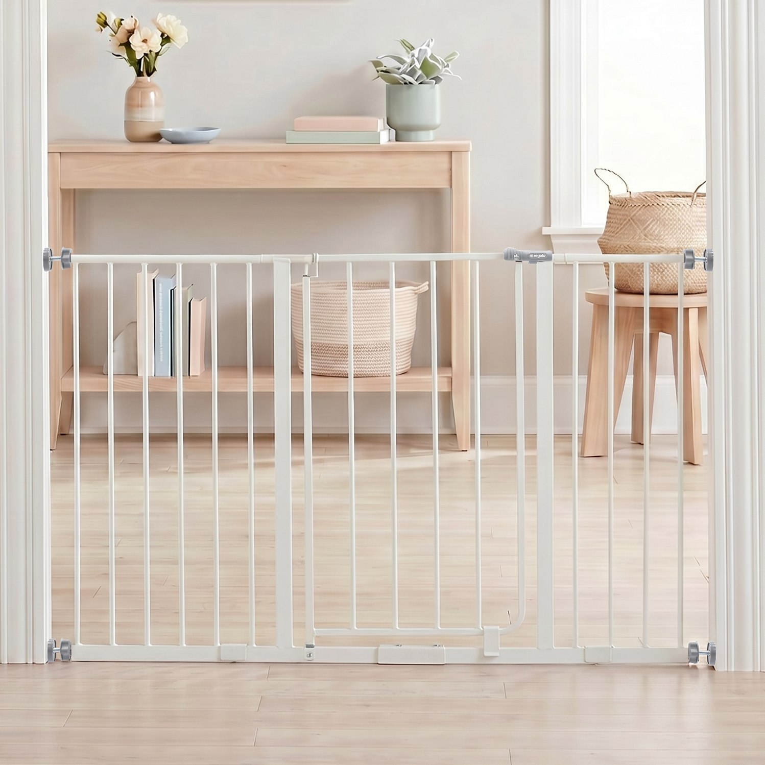 Regalo Easy Open 47-Inch Extra Wide Safety Gate White photo 1