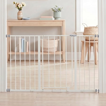 Regalo Easy Open 47-Inch Extra Wide Walk Thru Baby Safety Gate, White, Hardware Mounts Included, Ages 6 to 24 Months
