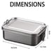 thumbnail image 2 of Elegante caja bento de acero inoxidable, diseño a prueba de fugas con capa aislante que garantiza la frescura, contenedor reutilizable ecológico y sostenible para hombres y mujeres, 6,5 x 4,7 x 2,4, 2 of 5