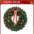 thumbnail image 5 of 24" Pre-Lit Artificial Christmas Wreath, 50 Warm Lights and 80 PVC Tips and 14 DIY Ornament, Christmas Collection, Battery Operated & Timer for Outdoor Home Window Wall Front Door, 5 of 8