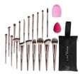 thumbnail image 2 of Brochas de Maquillaje Yinane 18 Piezas Kabuki Bolsa Puff de Calabaza, 2 of 8