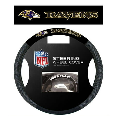 Baltimore Ravens Book Cover - Fremont Die Inc Baltimore Ravens Poly-Suede Steering Wheel Cover Steering Wheel Cover