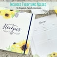 Outshine Sunflower Recipe Book Binder Set Recipe Binder 8.5x11 3 Ring