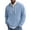 Blue, variant on fatyb Men's Quarter Zip Corduroy Hoodies Long Sleeve Casual Drawstring Hooded Pullover Tops with Pocket