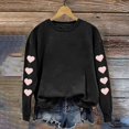 thumbnail image 6 of Ltctricy Womens Valentine's Day Sweatshirts Cute Heart Print Long Sleeve Pullover Tops for Gifts Comfy Fashion Shirts, 6 of 7