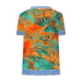 thumbnail image 5 of Tops de Manga Corta para las Mujeres Encaje Suelto Cuello Redondo Casual Color Sólido Blusa Camiseta Tops Sueltos, 5 of 5