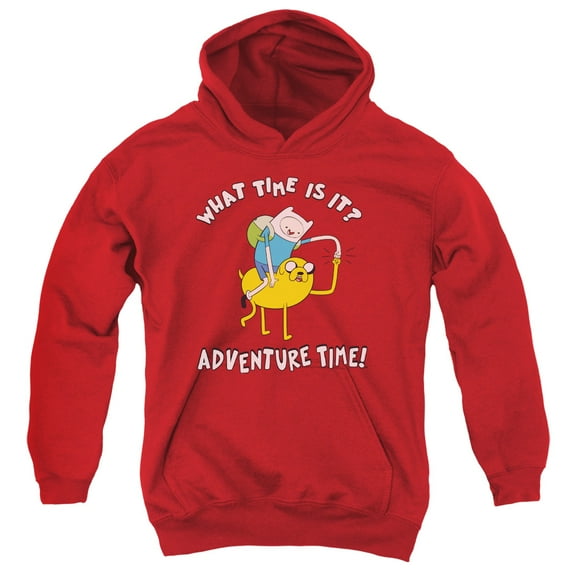 Trevco CN285-YFTH-2 Adventure Time & Ride Bump Youth Pull-Over Hoodie, Red - Medium