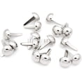 thumbnail image 2 of CRAFTME STUDIO Round Brads Purse Feet Handbag Nailhead Spike Prong Studs, 100 PCS 10 mm (3/8 Inch) (Silver), 2 of 8