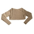 thumbnail image 2 of Uooqdmx Bolero, Shrugs for Women, Shall for Women, Leisure Running Shirt Long Sleeve Cardigan, Open Front Cardigan for Women, Khaki S, 2 of 4