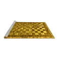 thumbnail image 2 of Ahgly Company Machine Washable Indoor Rectangle Checkered Yellow Modern Area Rugs, 2' x 3', 2 of 4
