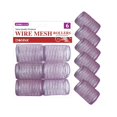 thumbnail image 1 of wonima02 Wire Mesh Rollers 1.75"(D) JUMBO 6PCS Hair Curlers, Clips for Hairdressing Styling Heatless Hair Curler PURPLE, 1 of 1