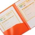 thumbnail image 5 of (2 pack) Pen+Gear Letter Size 3-Prong 2-Pocket Poly Folder, 8.5" x 11", Orange, 5 of 6