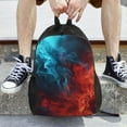 thumbnail image 3 of Easygd Red And Blue Fire Versatile and Stylish Backpack: Comfort, Storage, and Durability for College,Work, Travel, and Everyday Use, 3 of 8