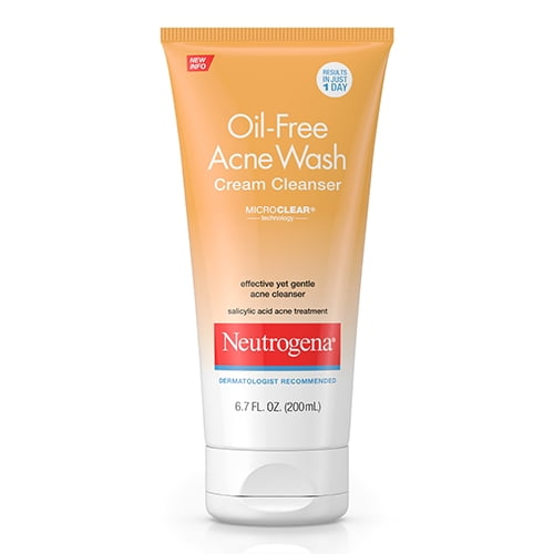 Neutrogena Oil Free Acne Wash Cream Cleanser, 6.70 Oz, 6 Pack - Walmart ...