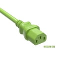 thumbnail image 3 of Cable Leader 18 AWG Computer Power Extension Cord (IEC320 C13 to IEC320 C14), Color UL Listed (6 Foot (1 Pack), Green), 3 of 4
