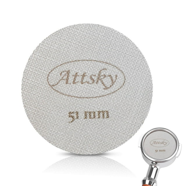 Pantalla Espresso Puck Attsky de 51 mm de acero inoxidable 316
