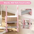 thumbnail image 5 of YUFU 6-in-1 Toddler Slide and Swing Set for Kids Ages 1+, Indoor Outdoor Playground with Football, Basketball Hoop and Ring Toss, Baby Climber Playset for Backyard, 5 of 12