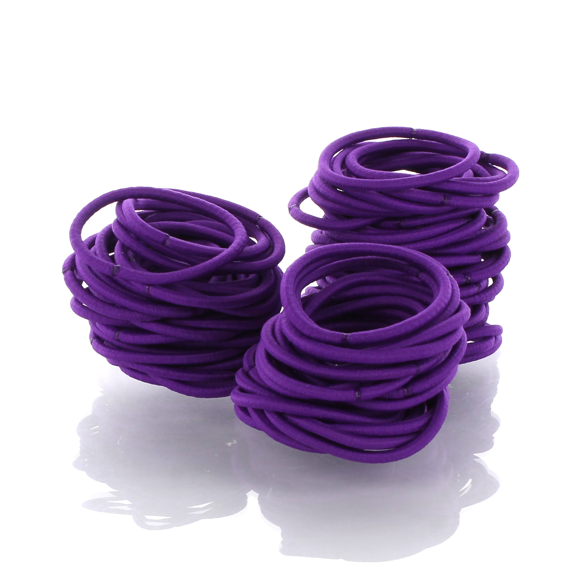 Hair Elastics Hair Ties, Professional Grade Ponytail Holders Purple