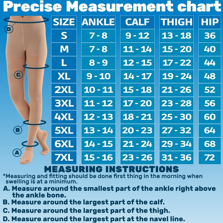Compression pantyhose plus size cheap