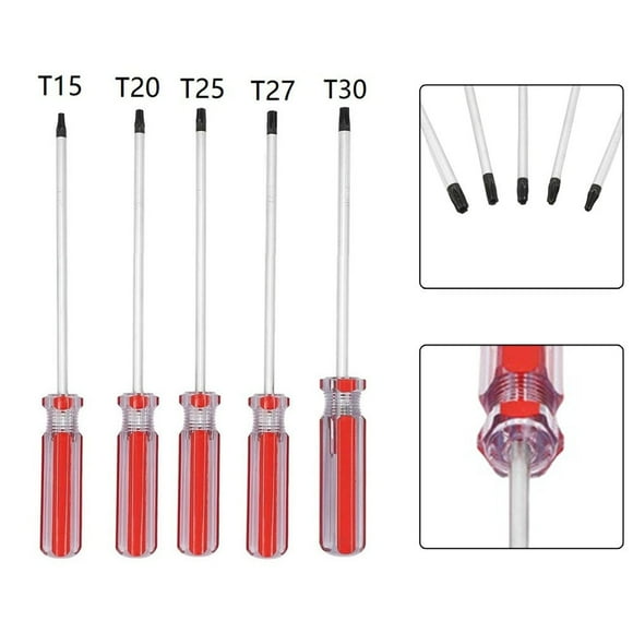 MYG 5pcs Torx Screwdriver Set Magnetic Torx Star Bit Driver for Repairing Tools