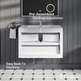 thumbnail image 6 of Eviva Vienna 36 in. Oak White Wall Mount Bathroom Vanity with White Integrated Acrylic Sink, 6 of 7