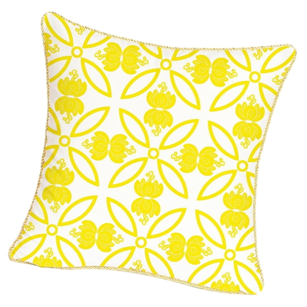 Funda de almohada de Funda de cojín Amarillo brillante para sofá Coche-18x18inch Estilo01 Zulema Fundas de almohada de terciopelo