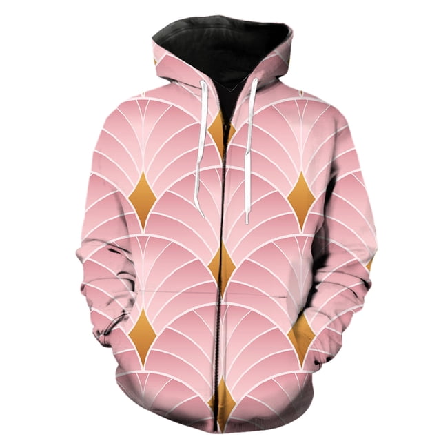 Sudadera con capucha y cremallera para hombre con estampado geométrico abstracto, gran oferta 2024, divertida, con estampado 3D, estilo Harajuku, manga larga, para adolescentes, primavera y otoño.