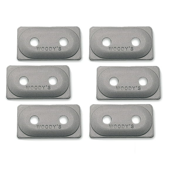 Woodys Double Digger Natural Aluminum Support Plates 6pk (ADD2-3775-F)