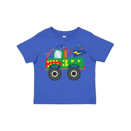

Inktastic 3rd Birthday Monster Truck Gift Toddler Boy Girl T-Shirt